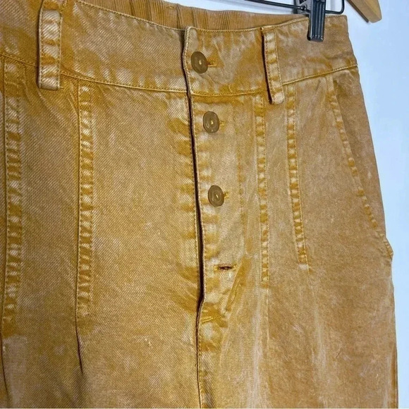 Young Fabulous and Broke YFB Khaki High Waisted Straight Leg Pants Size Medium - Picture 6 of 8